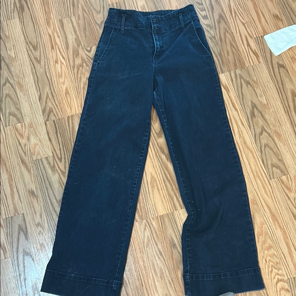 Dark Blue Wide-Leg Pants